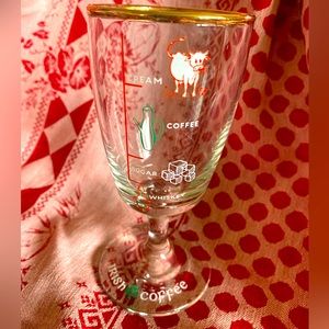 Adorable Set of 5 Vintage Irish Coffee Mugs Glasses Mid-Century